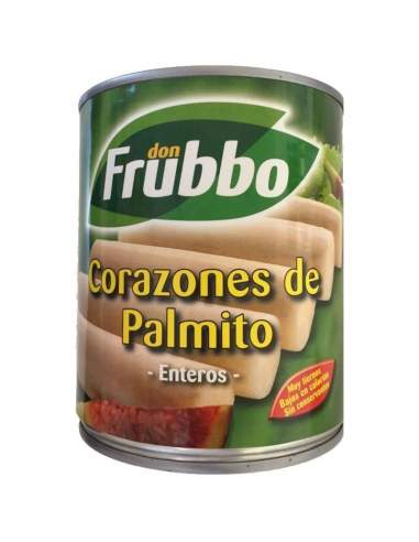 Palmito natural Frubbo lata de 1 kg.