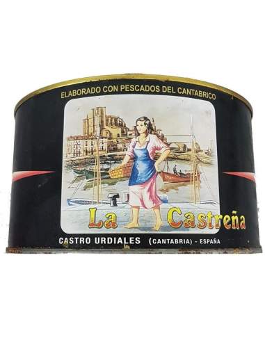 La Castreña Salted anchovies spring fishing tin of 11 lb.