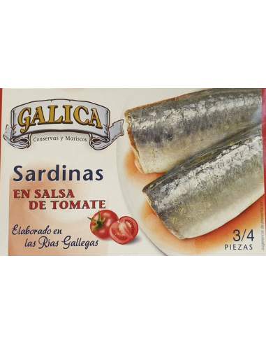 Sardinas en salsa de tomate 3/4 piezas Galica RR-125