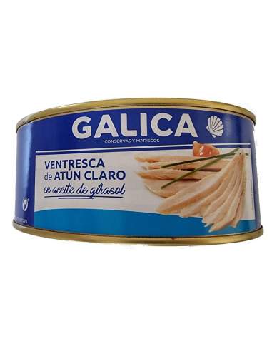Ventresca de atún claro en aceite de girasol 750 g. Galica