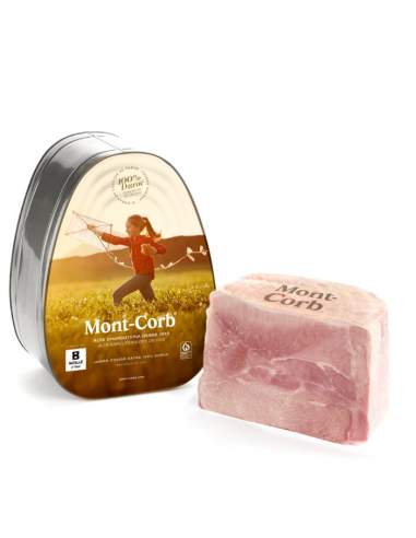 Extra cooked canned ham without phosphates added with skin 8 kg. approximate