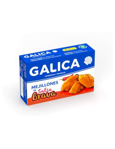 Mejillones Galica en salsa brava