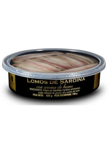 El pescador de Villagarcia loins of smoked sardines jar.