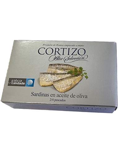 Sardinas de Rianxo en aceite de oliva Alta Selección Cortizo RR-120