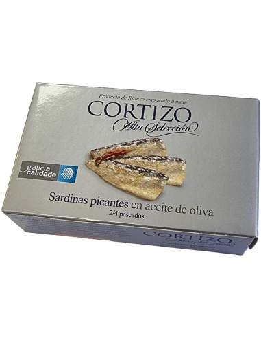 Sardine Rianxo piccanti in olio d'oliva Alta Selección Cortizo RR-120