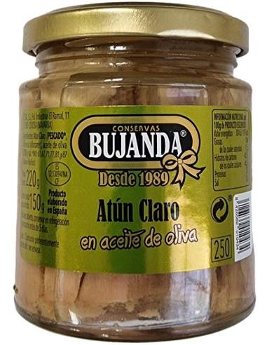 Longes de thon pâle à l'huile d'olive T-250 Bujanda.