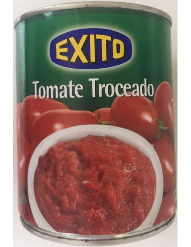Bote de tomate troceado marca Éxito 1/2 kg.
